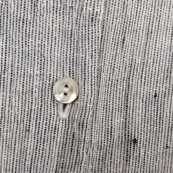 Eileen Fisher Organic Linen Crinkle Shirt Dress Boxy Lagenlook Size L - Picture 7 of 12